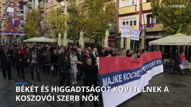 Békét és higgadtságot követeltek a koszovói szerb nők egy tüntetésen