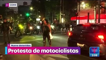 Protesta de motociclistas deja nueve detenidos en la CDMX
