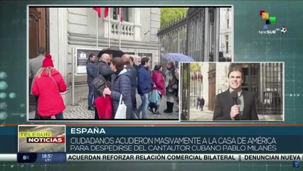 Miles de madrileños rinden tributo al cantautor cubano Pablo Milanés en Casa de América