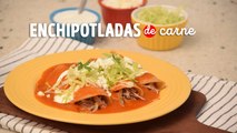 Deliciosas enchipotladas de carne, ¡en 9 sencillos pasos!