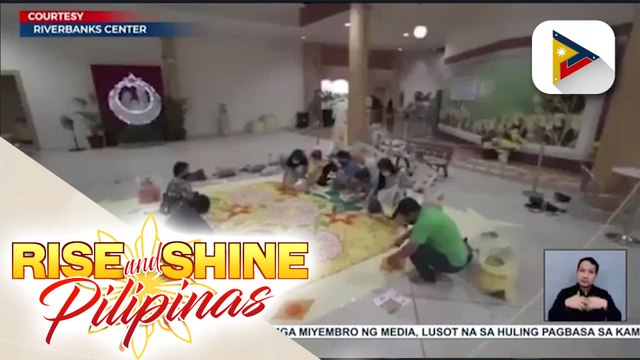 'Flower Carpet', dinarayo sa Marikina Riverbanks; 200 indibidwal, nagtulung-tulong sa pagbuo ng flower carpet