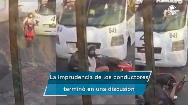 Camión de pasajeros embiste a motociclista de Uber por ir a exceso de velocidad