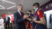 King of Spain visits dressing room after 7-0 thrashing of Costa Rica
