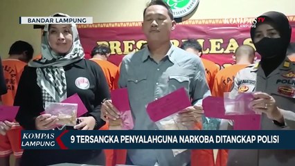 9 Tersangka Penyalahgunaan Narkoba Ditangkap Polisi