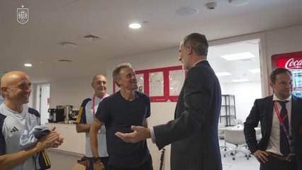King of Spain visits dressing room after 7-0 thrashing of Costa Rica