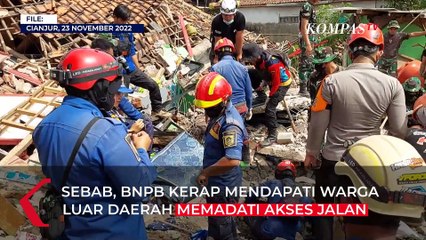 BNPB: Banyak Kerumunan Warga di Lokasi Gempa Cianjur, Menghambat Evakuasi