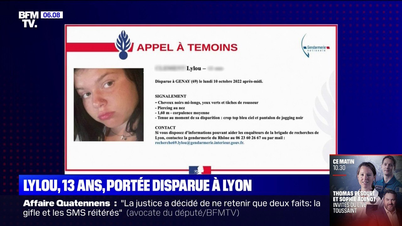 Lylou, 13 ans, portée disparue depuis six semaines à Genay