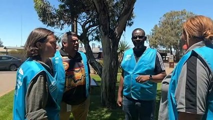 Support workers take to the streets in Port Augusta