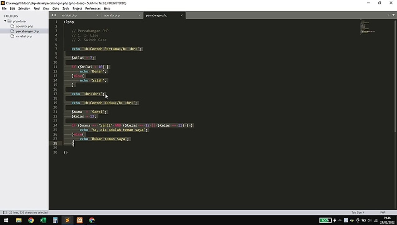 4 - Percabangan Switch Case di PHP
