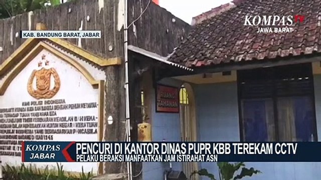 Pencuri Di Kantor Dinas Pupr Kbb Terekam Cctv