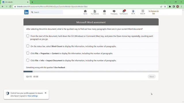 Linkedin MS Word Assessment Answers 2024 | Linkedin Microsoft Word Skill TestAnswers