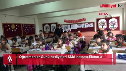 Öğretmenler Günü hediyeleri SMA hastası Elanur'a
