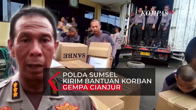 Polda Sumsel Kirim Bantuan Korban Gempa Cianjur