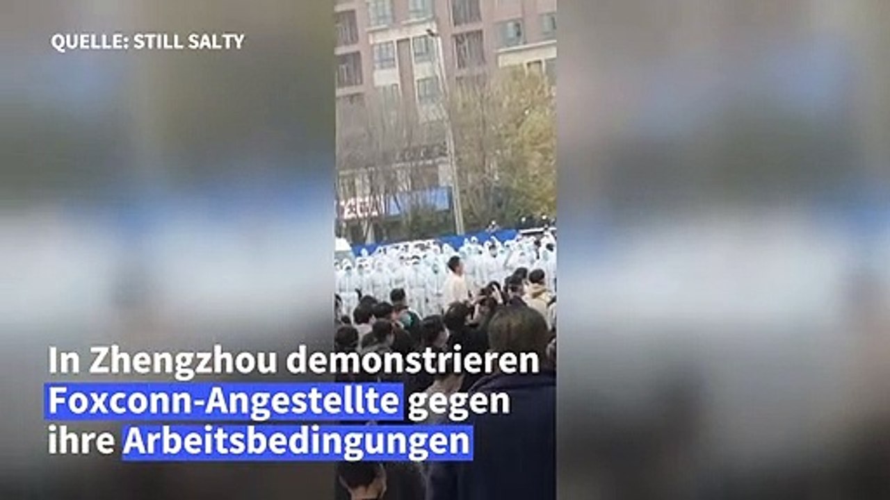 Proteste von Foxconn-Arbeitern in Chinas größter iPhone-Fabrik