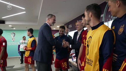 Espagne - Quand le Roi Felipe VI vient féliciter la Roja après l'énorme succès face au Costa Rica