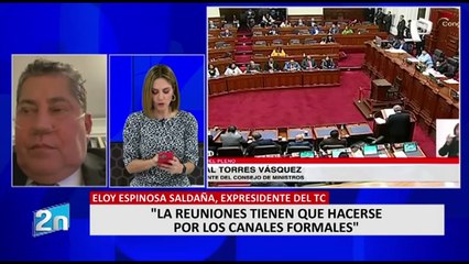 Espinosa-Saldaña sobre reunión de congresistas de oposición: “Tiene que darse por canales formales”