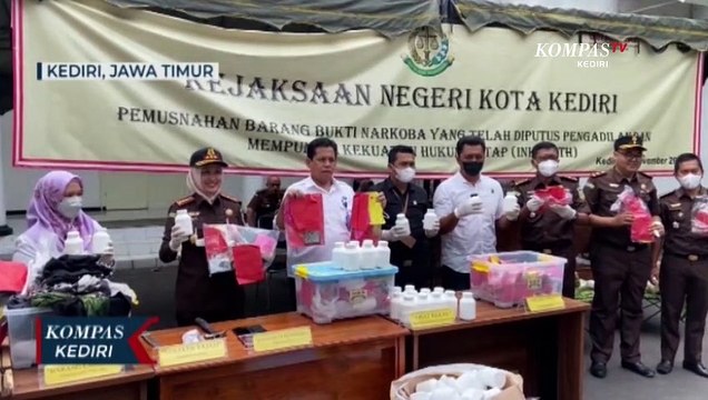 Kejaksaan Negeri Kota Kediri Musnahkan Barang Bukti Narkoba