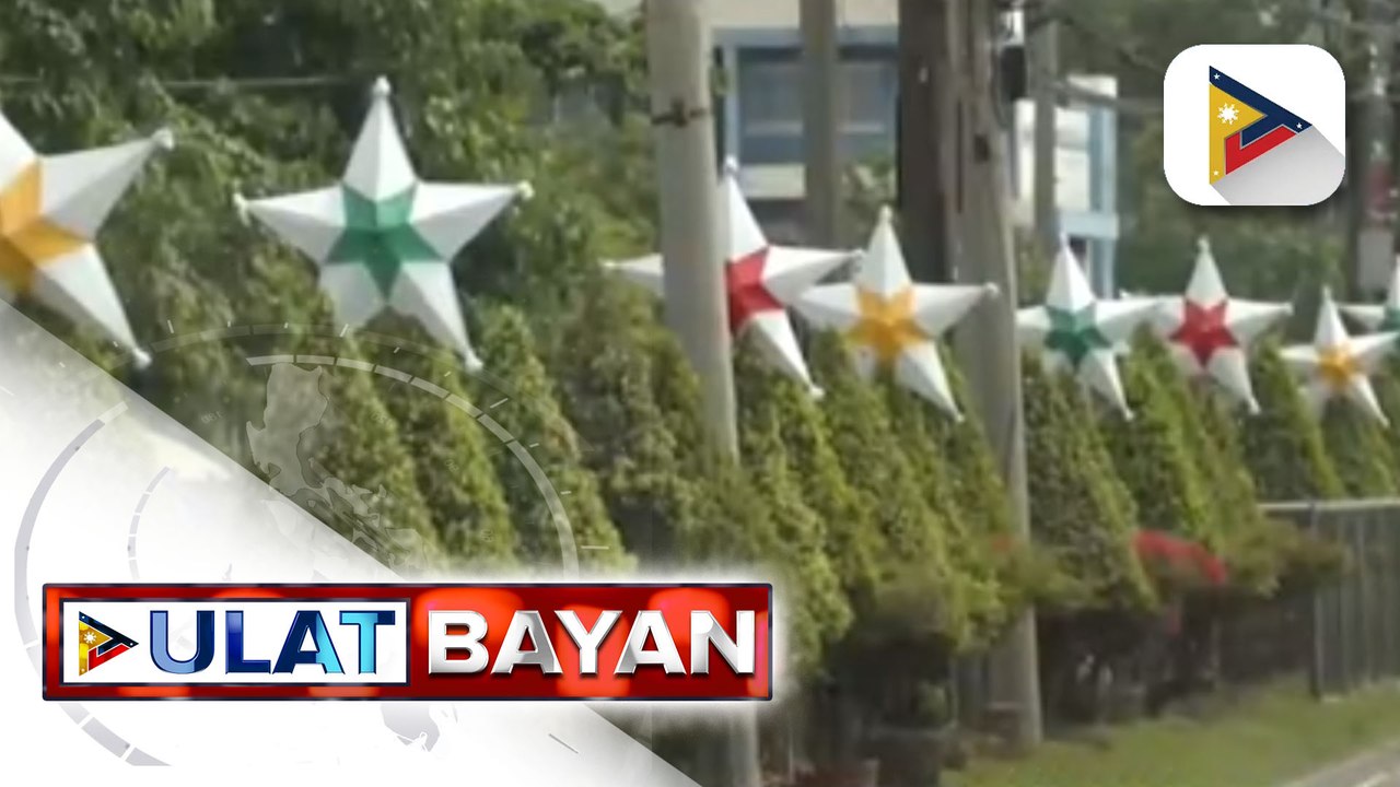Mga parol na isinabit sa center islands sa Davao City, gawa ng mga PDL sa Davao City Jail