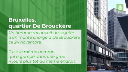 Il menace de sauter d'un monte-charge à De Brouckère