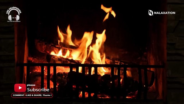 Auld Lang Syne Piano 1 hour Christmas Relaxation with Fireplacesound