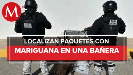 En Chihuahua, Guardia Nacional intercepta mariguana transportada en bañera