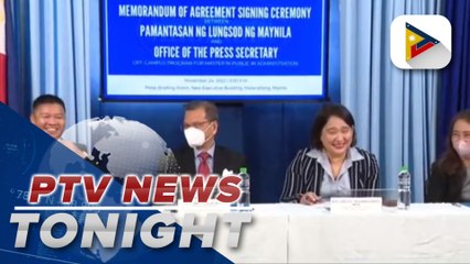 Memo pact inked between OPS, PLM on MPA scholarship program for employees of OPS, affiliate agencies