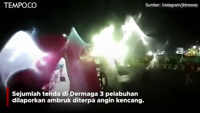 Mencekam, Cuaca Buruk Landa Pelabuhan Merak Banten