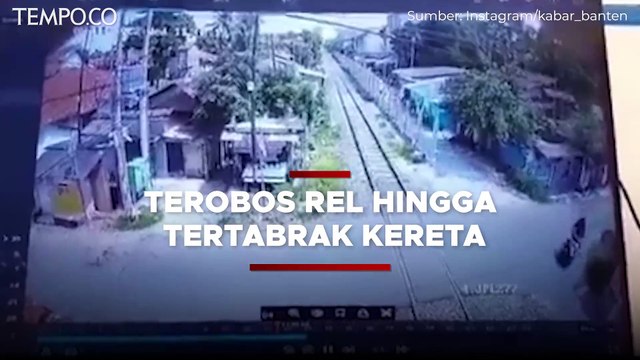 Main Terobos Rel Kereta, Pemotor di Cilegon Tewas Ditabrak Kereta Api