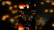 Tutup Waisak 2022, Ribuan Lampion Hiasi Langit Candi Borobudur