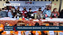 Pemusnahan Barang Bukti Narkoba, Dicampur Dengan Pemutih Pakaian dan Dibakar