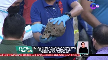 Bungo at mga kalansay, natagpuan sa hukay para sa itatayong gusali sa DOJ Compound | SONA