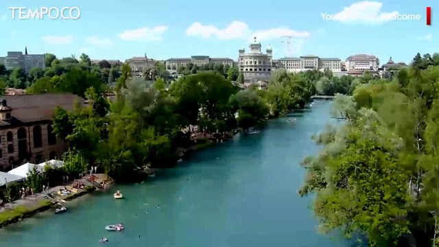 Kondisi Sungai Aare Swiss Tempat Putra Ridwan Kamil Berenang