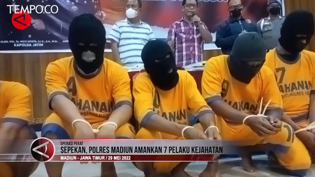 Polres Madiun Ringkus Pelaku Peredaran Narkoba dan Kejahatan dalam Sepekan