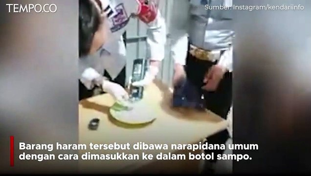 Detik detik Kurir Narkoba Kepergok Bawa Sabu Lewat Sampo di Lapas Kendari