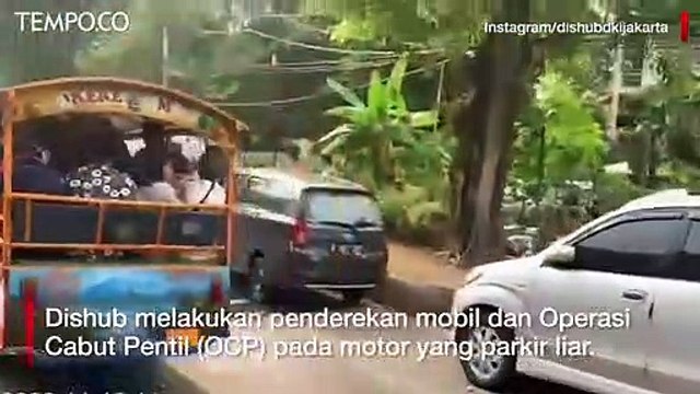 Parkir Liar di Tebet Eco Park, Puluhan Kendaraan Ditertibkan Dishub DKI