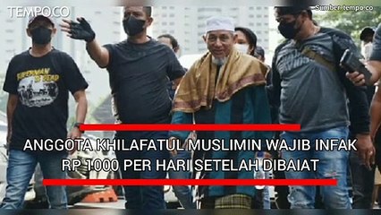 Anggota Khilafatul Muslimin Wajib Infak Rp 1.000 Setiap hari Setelah Dibaiat