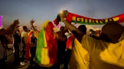 Así disfruta la afición de Ghana antes de su partido contra Portugal