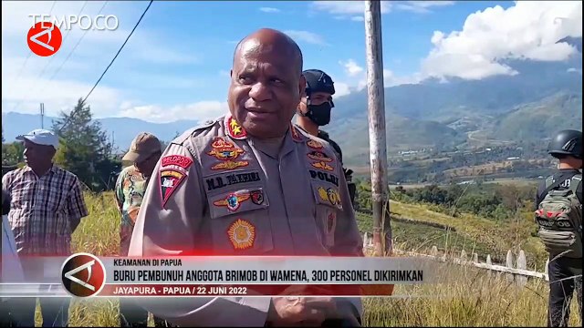 300 Personel Polisi Dikirim untum Buru Pembunuh Anggota Brimob di Wamena