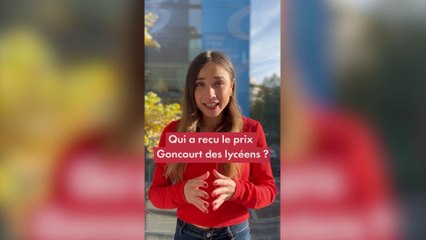 Qui a reçu le prix Goncourt des lycéens ?