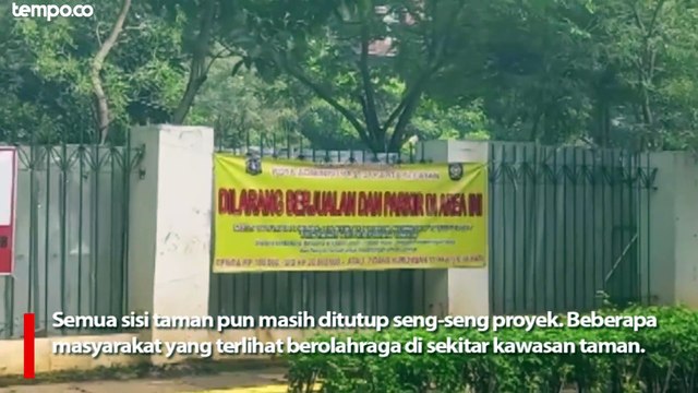 Tebet Eco Park Masih Ditutup, Warga Olahraga di Taman Sekitar