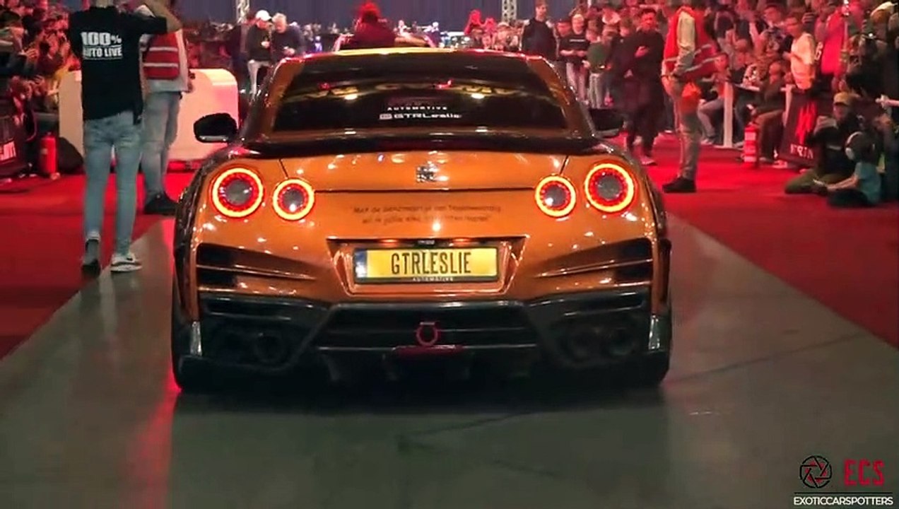 1041HP Top Secret Nissan GT-R R35 with Armytrix Exhaust - HUGE Flames ...