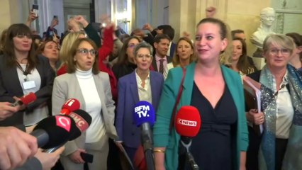 Download Video: Après le vote pour la constitutionnalisation du droit à l'IVG, des élues de la Nupes chantent l'hymne du Mouvement de Libération des Femmes