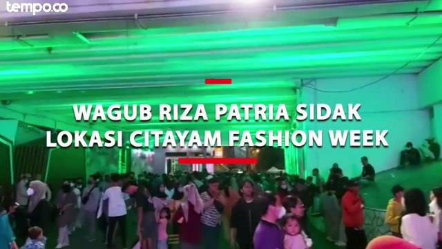 Wagub Riza Patria Minta Remaja di Citayam Fashion Week Jaga Kota Jakarta
