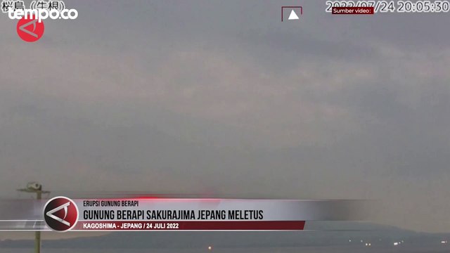 Gunung Berapi Sakurajima di Jepang Meletus, Asap Hitam Membumbung Tinggi