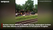 Odong-odong Ditabrak Kereta di Serang Banten, 9 Orang Tewas