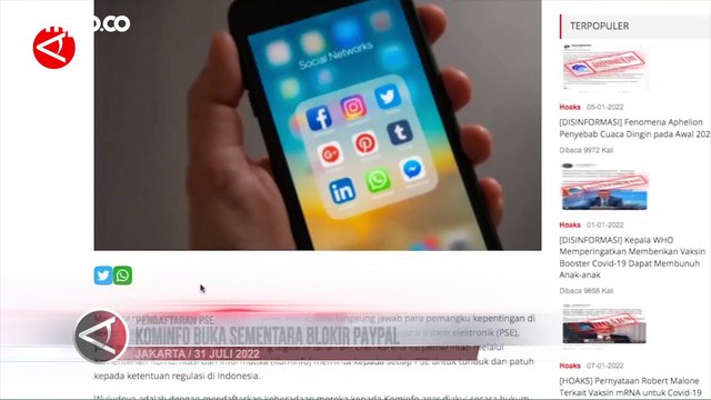 Bari Waktu Pengguna Pindahkan Dana, Kominfo Buka Sementara Blokir Paypal