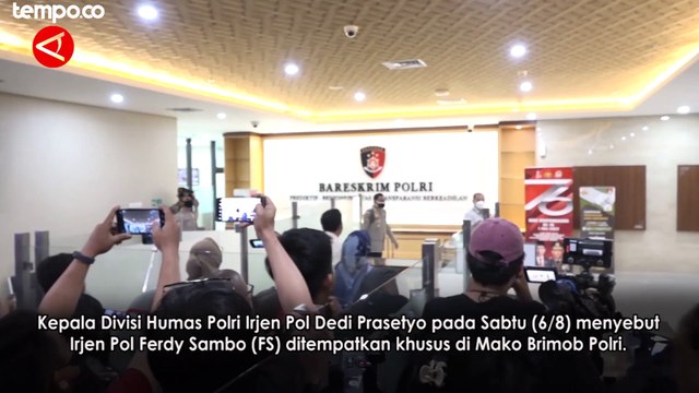 Ferdy Sambo Dibawa ke Mako Brimob, Kadiv Humas Sebut Penempatan Khusus