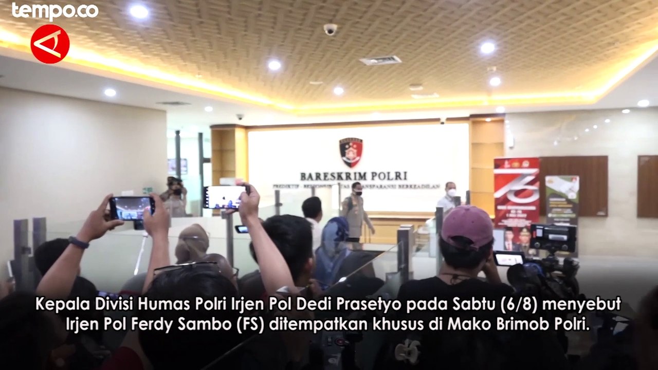 Ferdy Sambo Dibawa ke Mako Brimob, Kadiv Humas Sebut Penempatan Khusus