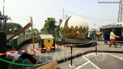 Belum Diresmikan, Tugu Salak Condet Dijadikan Pangkalan Ojek