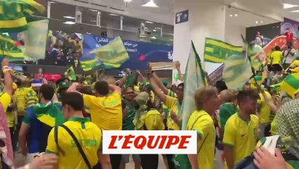 Une ambiance très brésilienne dans le métro de Doha - Foot - CM 2022 - BRE